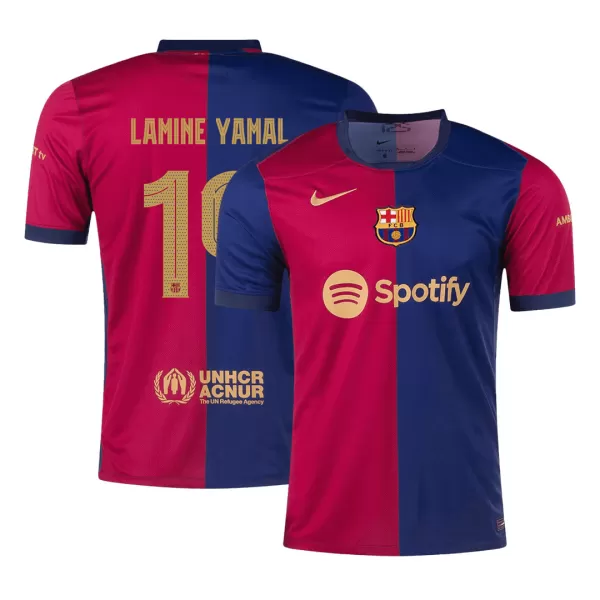 Men's Barcelona LAMINE YAMAL #19 Home Soccer Jersey 2024/25 UCL - thejerseys