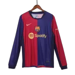 Men's Barcelona Home Long Sleeve Soccer Jersey 2024/25 - thejerseys