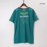 Aston Martin Cognizant F1 Racing Team Fernando Alonso #14 Green T-Shirt 2024 - Plus Size - thejerseys