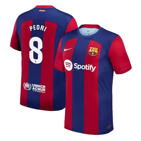 Men's Barcelona PEDRI #8 Home Soccer Jersey 2023/24 - Fans Version - thejerseys