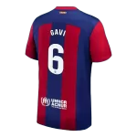 Men's Barcelona GAVI #6 Home Soccer Jersey 2023/24 - Fans Version - thejerseys