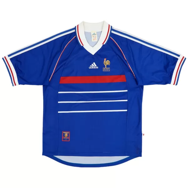 France Home Retro Soccer Jersey 1998 - thejerseys