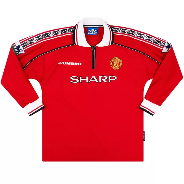 Manchester United Home Retro Long Sleeve Soccer Jersey 1998/99 - thejerseys