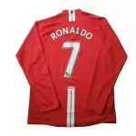 Manchester United RONALDO #7 Home Retro Long Sleeve Soccer Jersey 2007/08 - thejerseys