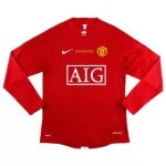 Manchester United UCL Home Retro Long Sleeve Soccer Jersey 2007/08 - thejerseys