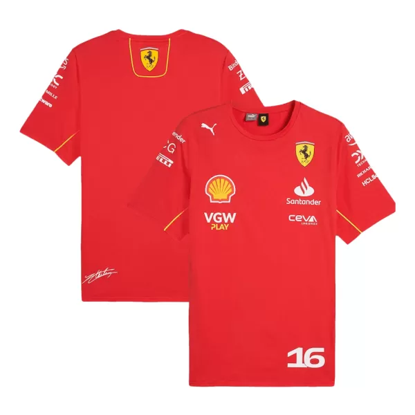 Ferrari F1 Racing Team Charles Leclerc #16 T-Shirt 2024 - thejerseys