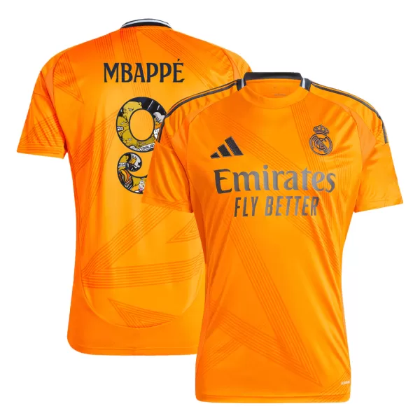 [Super Quailty] Men's Real Madrid MBAPPÉ #9 Away Soccer Jersey 2024/25  - Bear Champ Font - thejerseys