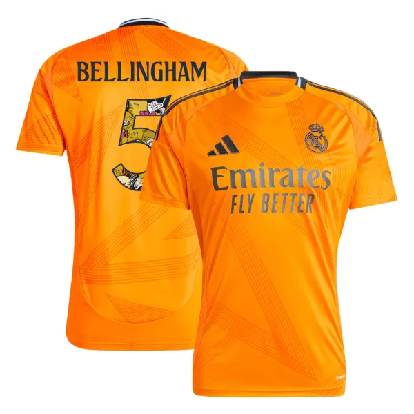 [Super Quailty] Men's Real Madrid BELLINGHAM #5 Away Soccer Jersey 2024/25  - Bear Champ Font - thejerseys