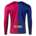 Men's Barcelona Home Long Sleeve Soccer Jersey 2024/25 - thejerseys