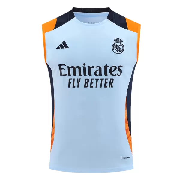 Real Madrid Pre-Match Blue Sleeveless Top 2024/25 - thejerseys