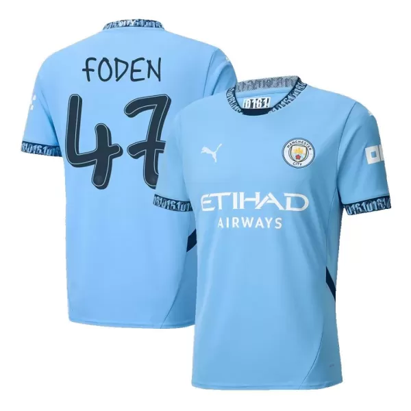 [Super Quality] Men's Manchester City FODEN #47 Home Soccer Jersey 2024/25 UCL - thejerseys