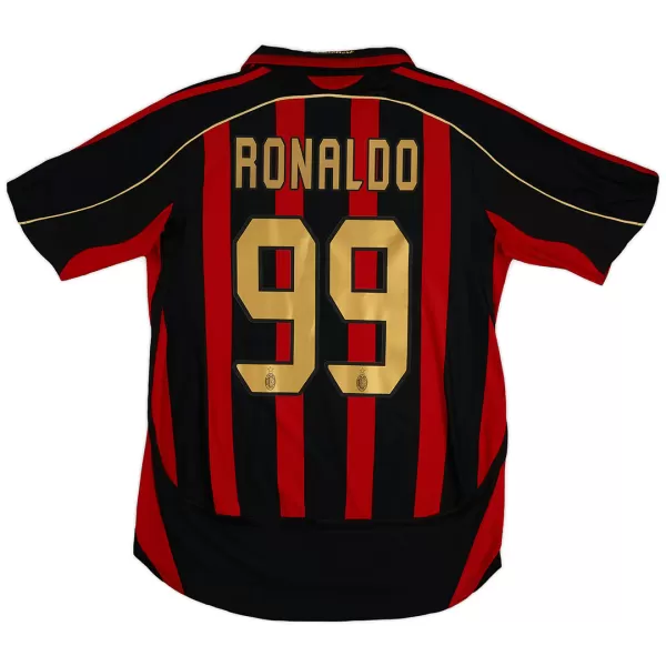 AC Milan Ronaldo #99 Home Retro Soccer Jersey 2006/07 - thejerseys