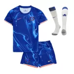 Kid's Chelsea Home Jerseys Full Kit 2024/25 - thejerseys