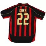 AC Milan KAKA' #22 Home Retro Soccer Jersey 2006/07 - thejerseys