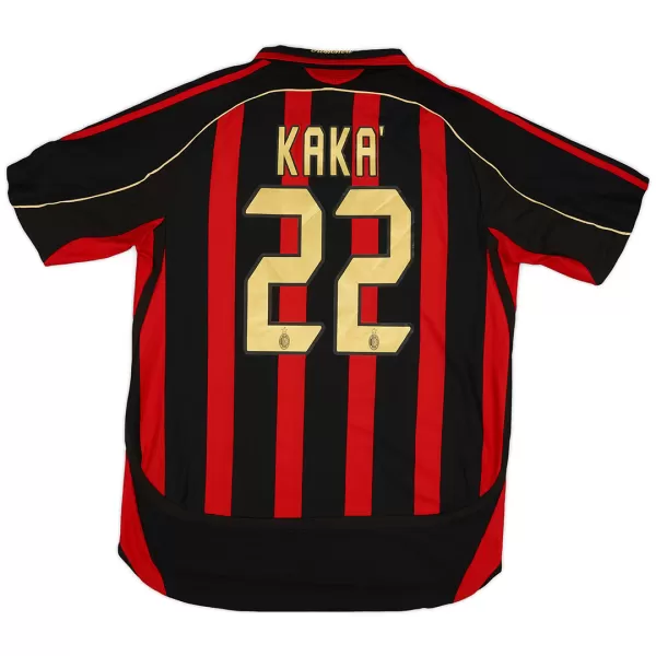 AC Milan KAKA' #22 Home Retro Soccer Jersey 2006/07 - thejerseys