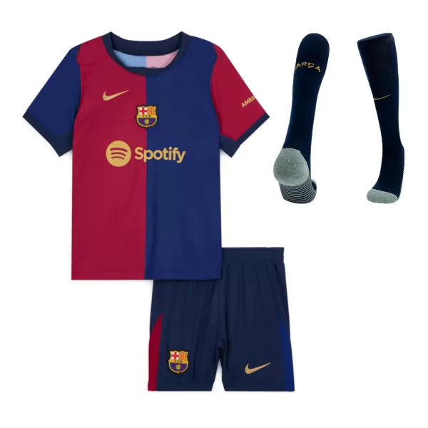 Kid's Barcelona Home Jerseys Full Kit 2024/25 - thejerseys