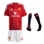 Kid's Manchester United Home Jerseys Full Kit 2024/25 - thejerseys