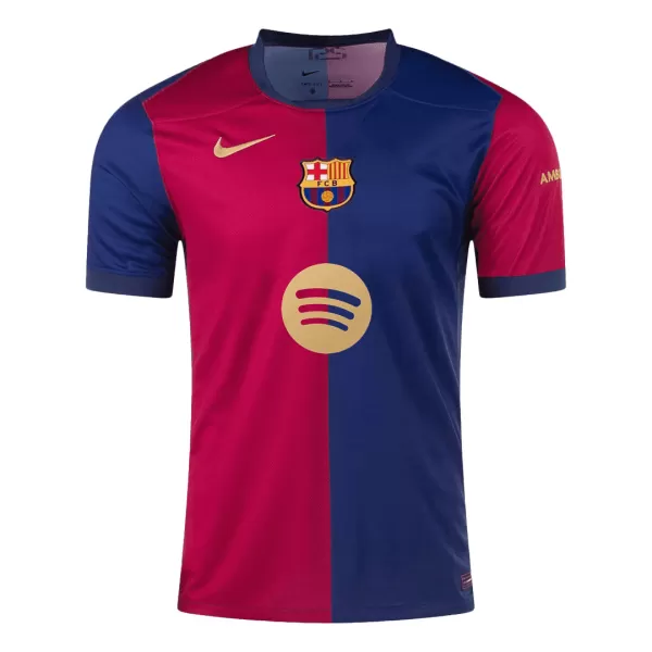 Men's Barcelona Home Soccer Jersey 2024/25 - Spotify Logo Without Text - thejerseys