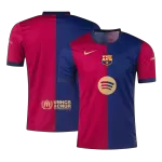 Men's Barcelona Home Soccer Jersey 2024/25 - Spotify Logo Without Text - thejerseys