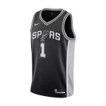 Youth San Antonio Spurs Victor Wembanyama #1 Black Swingman Jersey - Icon Edition - thejerseys