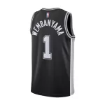 Youth San Antonio Spurs Victor Wembanyama #1 Black Swingman Jersey - Icon Edition - thejerseys