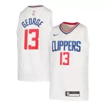 Youth Los Angeles Clippers Paul George #13 White Swingman Jersey - Association Edition - thejerseys