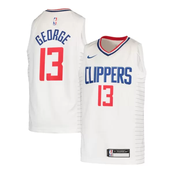 Youth Los Angeles Clippers Paul George #13 White Swingman Jersey - Association Edition - thejerseys