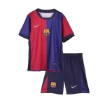 Kid's Barcelona Home Jerseys Kit(Jersey+Shorts) 2024/25 - Spotify Logo Without Text - thejerseys