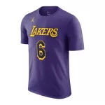 Men NBA Los Angeles Lakers LeBron James #6 Purple Statement T-Shirt 2022/23 - thejerseys