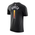 Men NBA Phoenix Suns Devin Booker #1 Black Statement T-Shirt 2022/23 - thejerseys