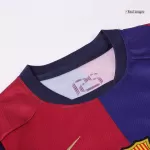 Kid's Barcelona Home Jerseys Kit(Jersey+Shorts) 2024/25 - Spotify Logo Without Text - thejerseys