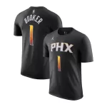 Men NBA Phoenix Suns Devin Booker #1 Black Statement T-Shirt 2022/23 - thejerseys