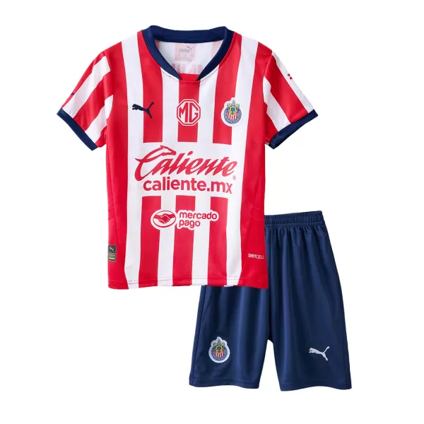 Kid's Chivas Home Jersey Kit(Jersey+Shorts) 2024/25 - thejerseys