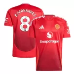 [Super Quality] Men's Manchester United B.FERNANDES #8 Home Soccer Jersey 2024/25 - thejerseys