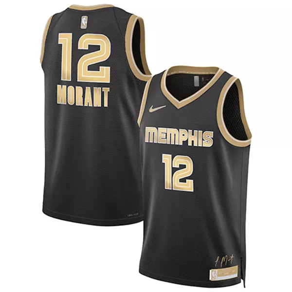 Men's Memphis Grizzlies Ja Morant #12 Black Select Series Swingman Jersey 2024 - thejerseys