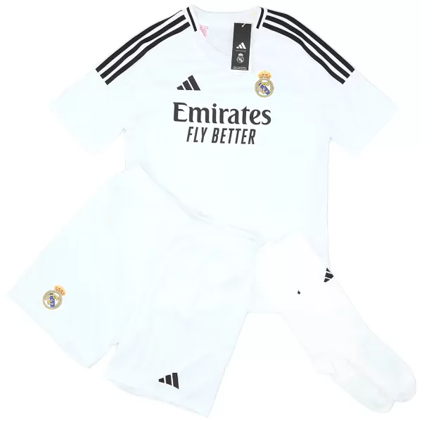 [Super Quality] Kid's Real Madrid Home Jerseys Full Kit 2024/25 - thejerseys