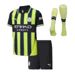 Kid's Manchester City Away Jersey Full Kit 2024/25 - thejerseys