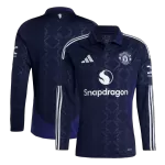 Men's Manchester United Away Long Sleeve Soccer Jersey 2024/25 - thejerseys