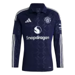 Men's Manchester United Away Long Sleeve Soccer Jersey 2024/25 - thejerseys