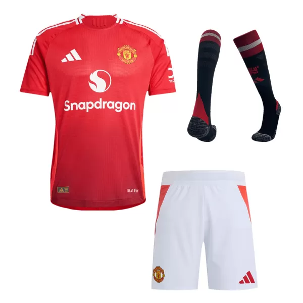 Men's Manchester United Home Jersey Full Kit 2024/25 - Player Version - thejerseys