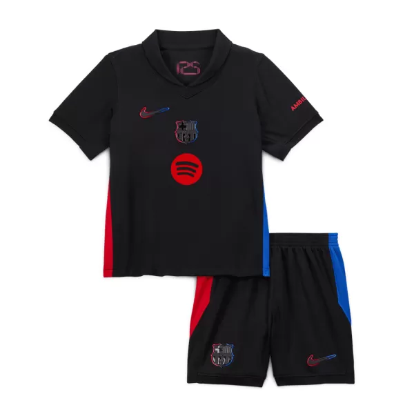 Kid's Barcelona Away Jersey Kit(Jersey+Shorts) 2024/25 - Spotify Logo Without Text - thejerseys