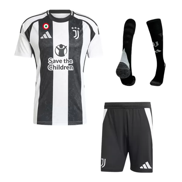 Men's Juventus Home Jersey Full Kit 2024/25 - Save the Children Sponsor - thejerseys