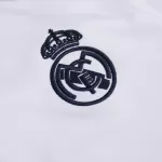 Kid's Real Madrid White Zipper Tracksuit 2024/25 - thejerseys