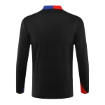 Barcelona 1/4 Zip Black Tracksuit Kit(Top+Pants) 2024/25 for Adults - thejerseys