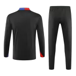 Barcelona 1/4 Zip Black Tracksuit Kit(Top+Pants) 2024/25 for Adults - thejerseys