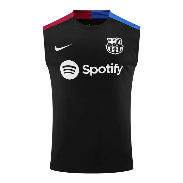 Barcelona Pre-Match Black Sleeveless Top 2024/25 - thejerseys