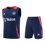 Men's Manchester United Pre-Match Jersey (Vest+Shorts) Kit 2024/25 - thejerseys