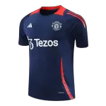 Men's Manchester United Pre-Match Navy & Orange Soccer Jersey 2024/25 - thejerseys