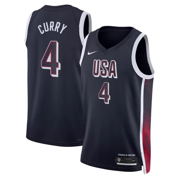 Men's Golden State Warriors Stephen Curry #4 Navy Swingman Jersey 2024 - thejerseys