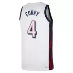 Men's Golden State Warriors Stephen Curry #4 White Swingman Jersey 2024 - thejerseys